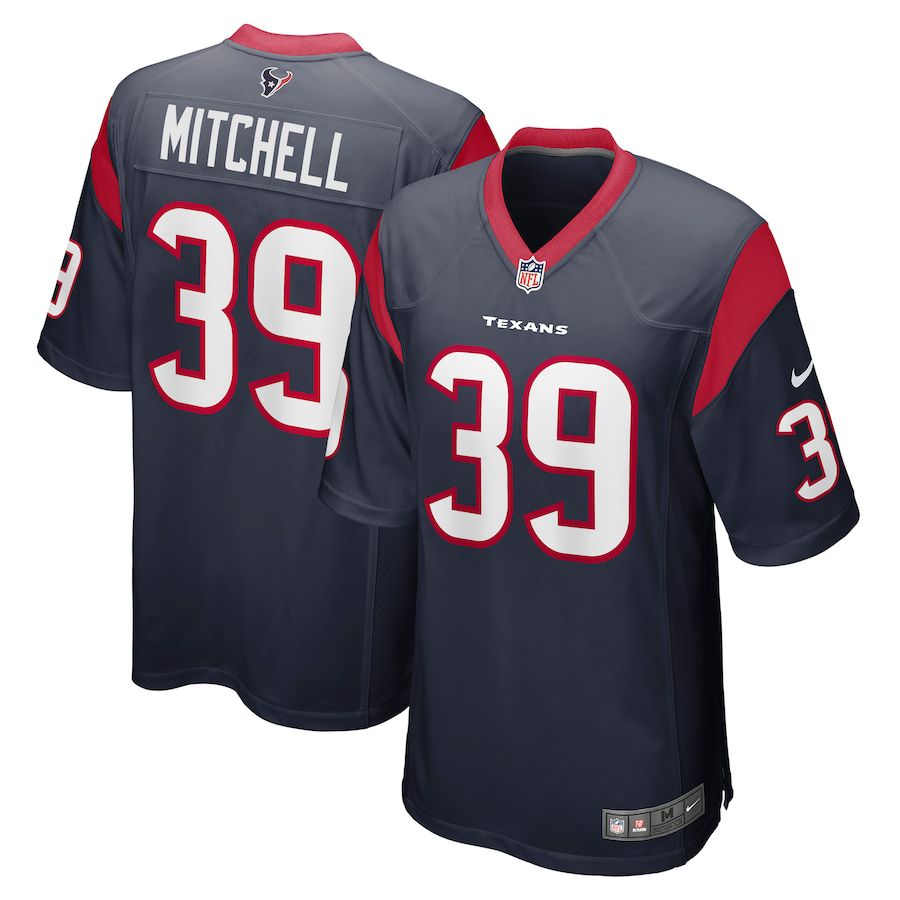 Men Houston Texans #39 Terrance Mitchell Nike Navy Game NFL Jersey